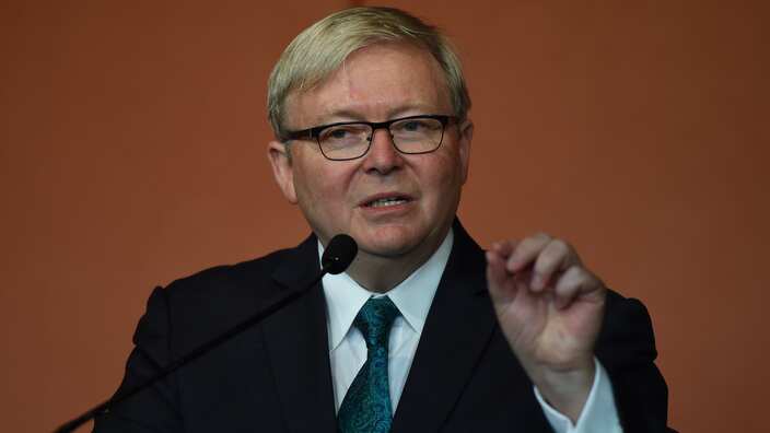 Kevin Rudd speaking at The National Apology anniversary breakfast