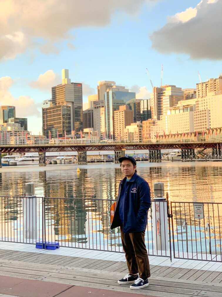 Rusdiansyah enjoying his break from his study and work.