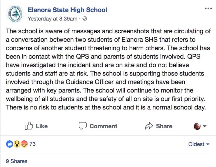 facebook elanora state high