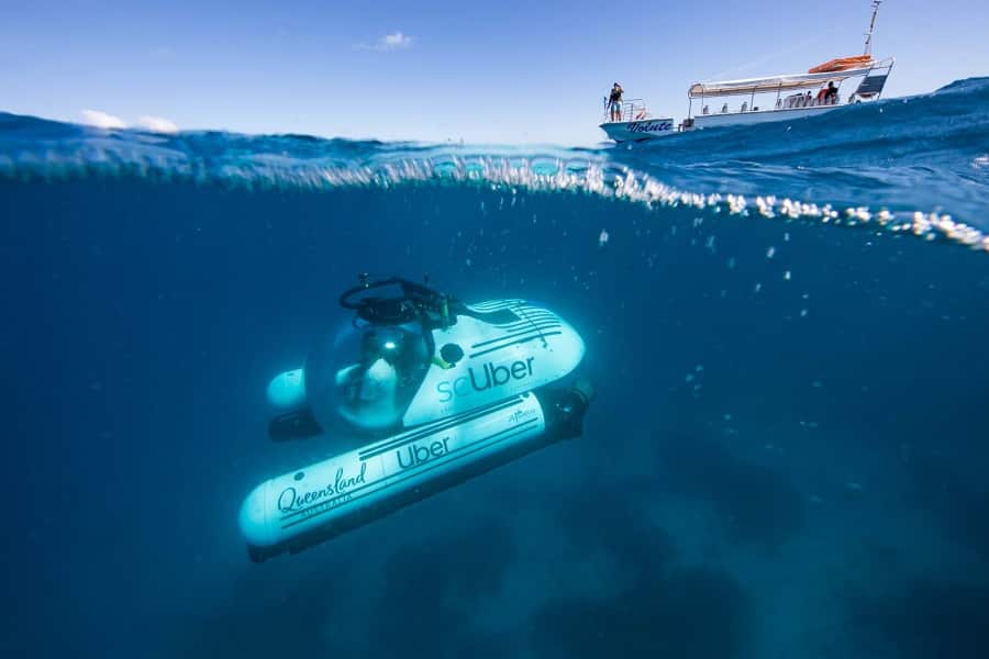 Uber and Queensland, Australia, are giving riders the opportunity to explore the Great Barrier Reef in the world's first rideshare submarine, scUber.