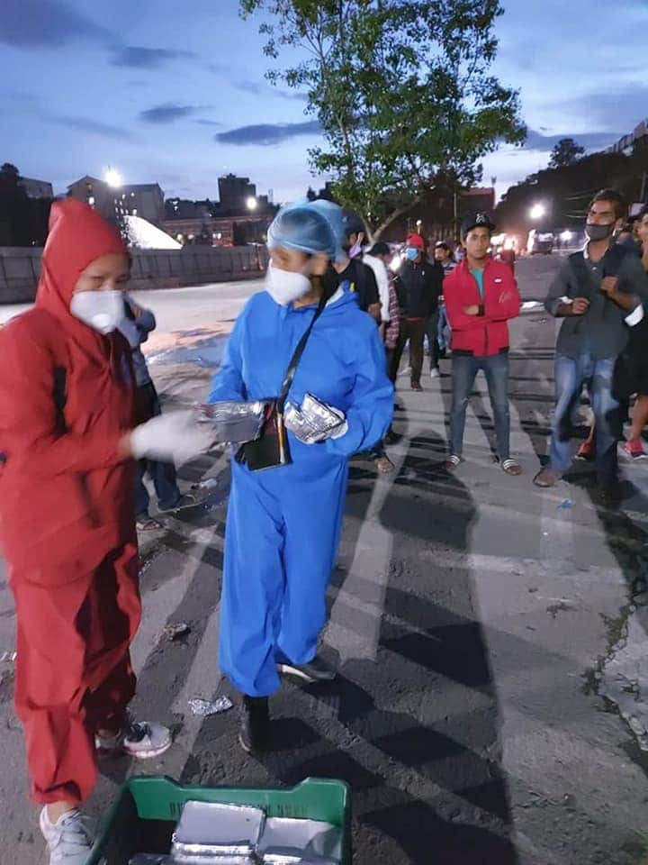 Free food distribution in nepal