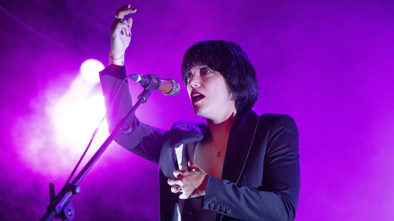 BERLIN, GERMANY - June 13: American singer Sharon Van Etten performs live on stage during a concert at the Metropol on June 13, 2022 in Berlin, Germany.