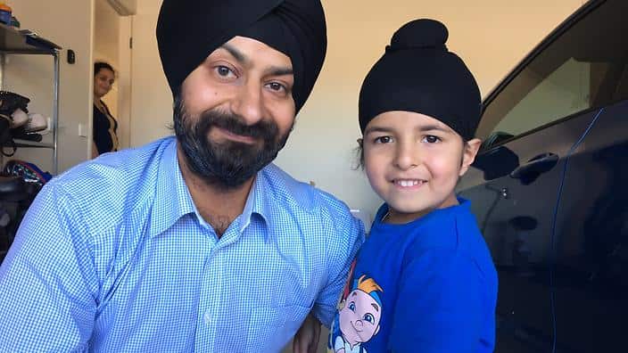 Sagardeep Singh Arora and his son Sidhak.