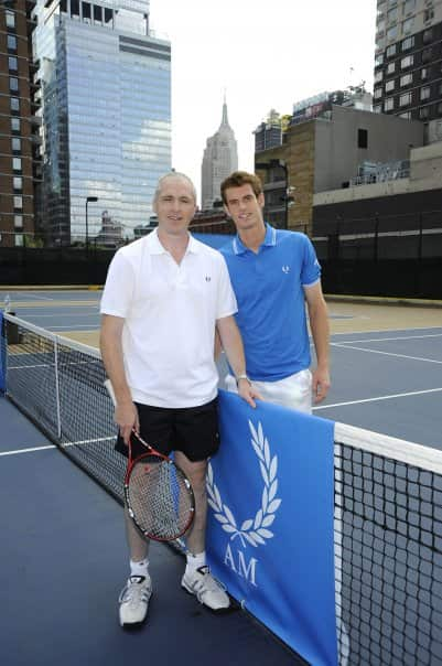 Simon Cambers con Andy Murray