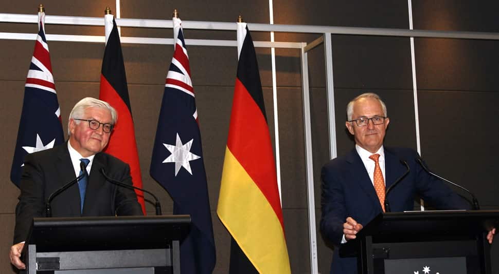German President Frank-Walter Steinmeier and Australian Prime Minister Malcolm Turnbull