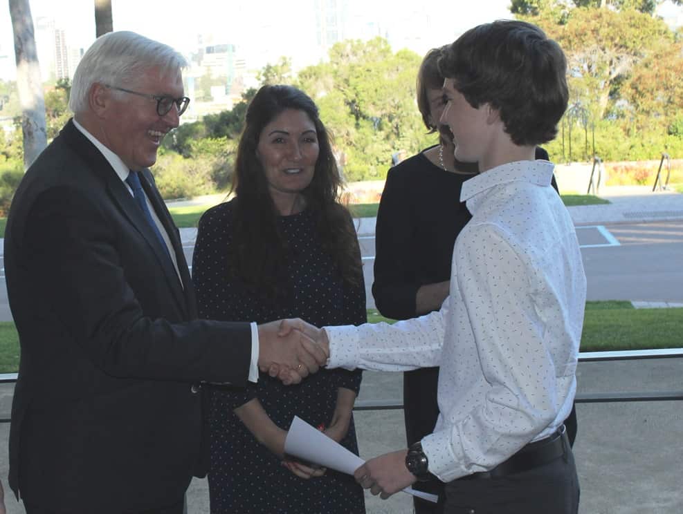 German students received their language certificates from the president himself