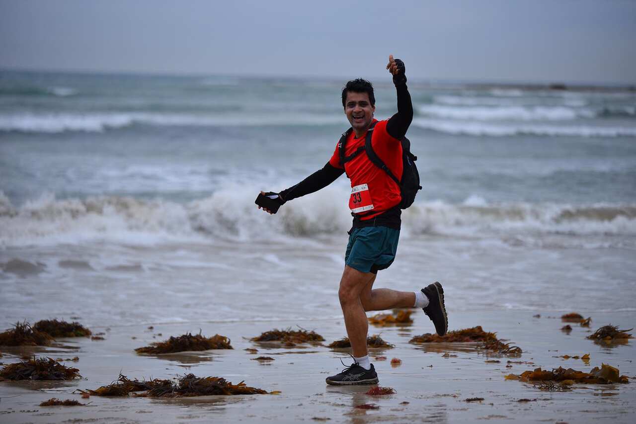 Suki at the 100 km marathon