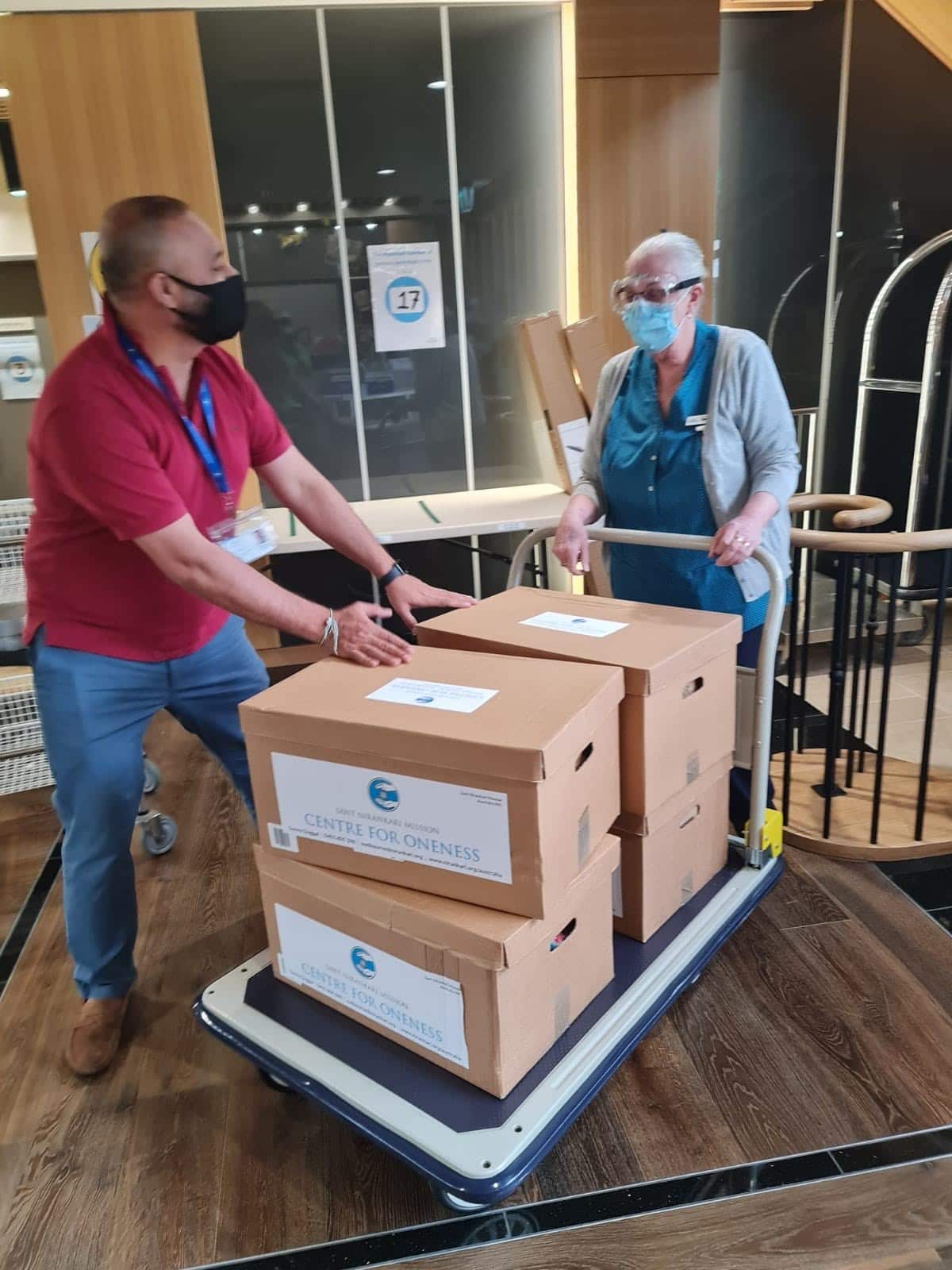 Non perishable foods being delivered to various aged care facilities and community centres in Melbourne
