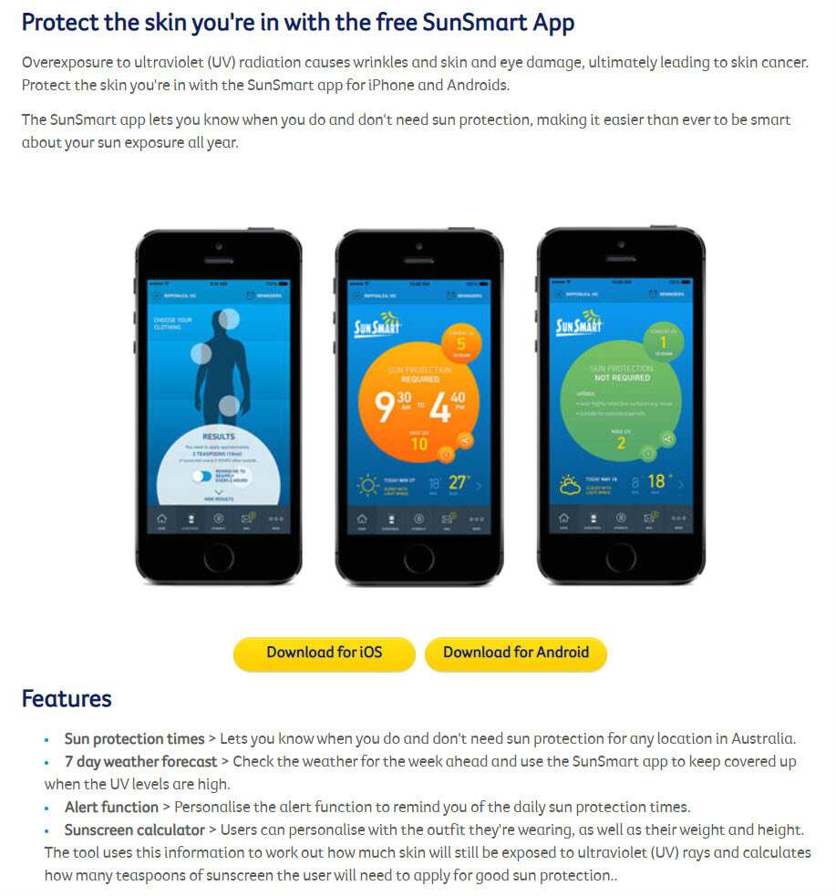 Sunsmart app