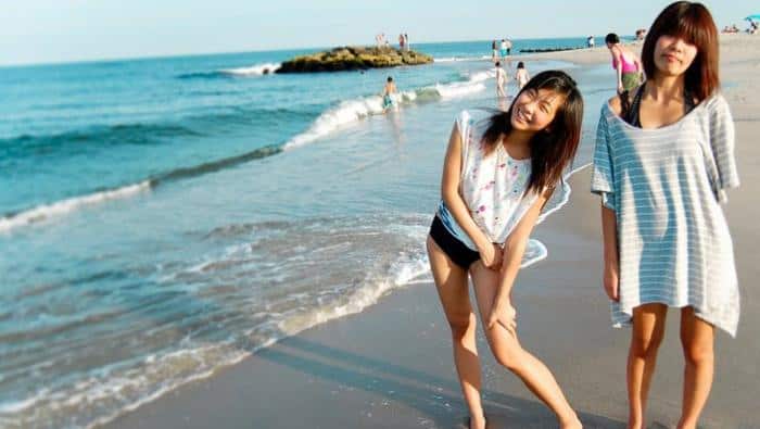 Swim with friends