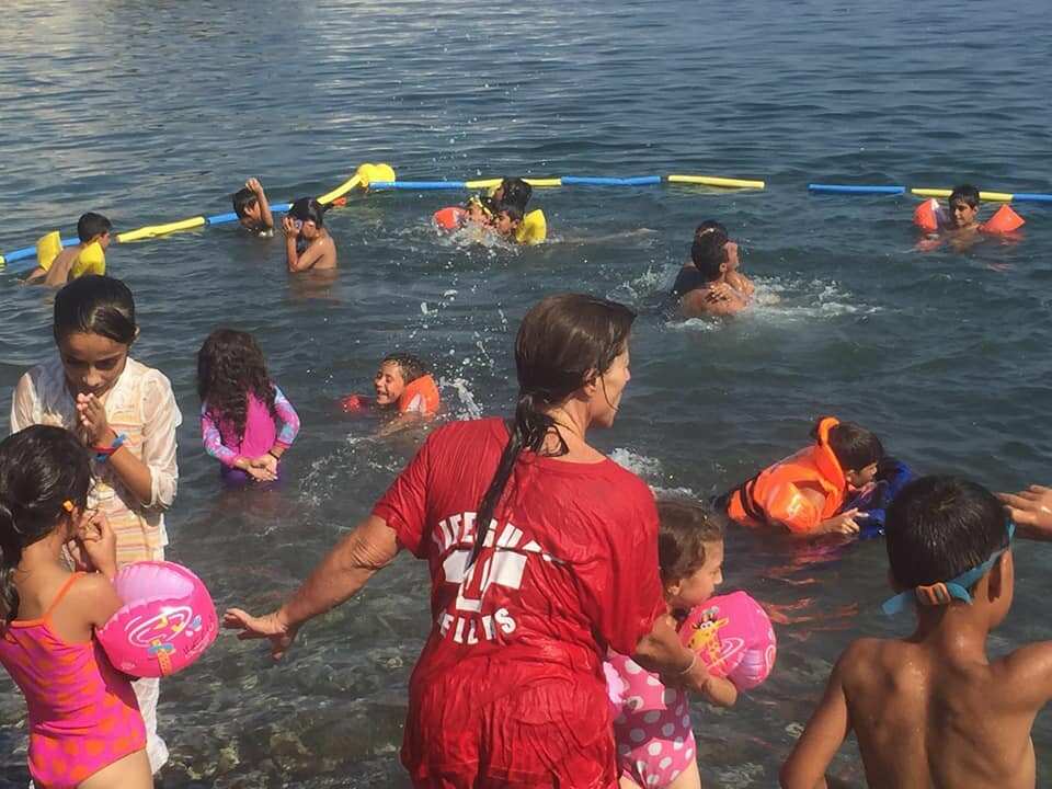 Swimming lessons from Lifeguards Hellas in Lesvos 