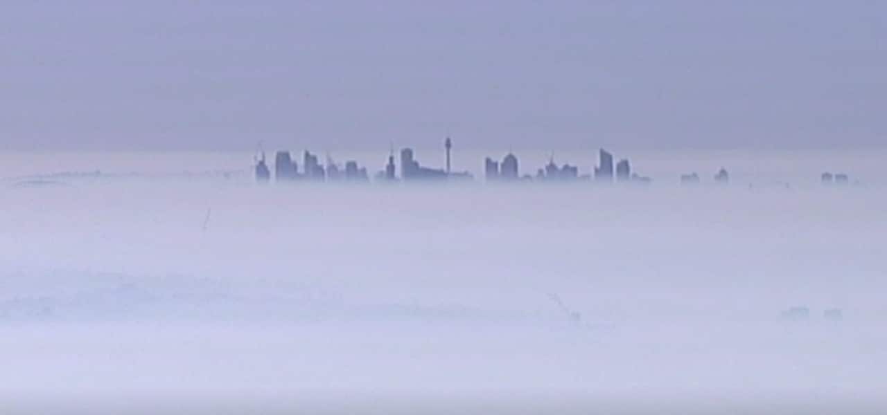 Sydney city under haze