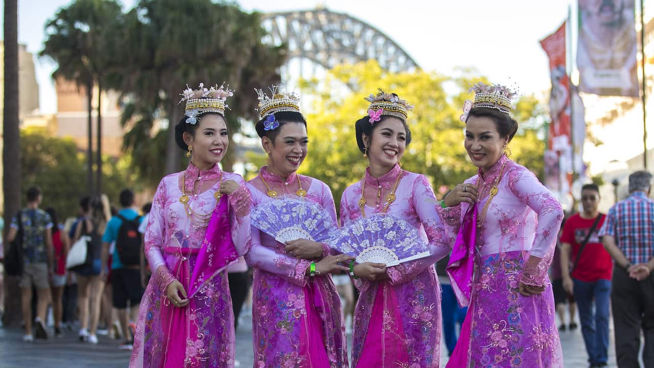 Thai dance group
