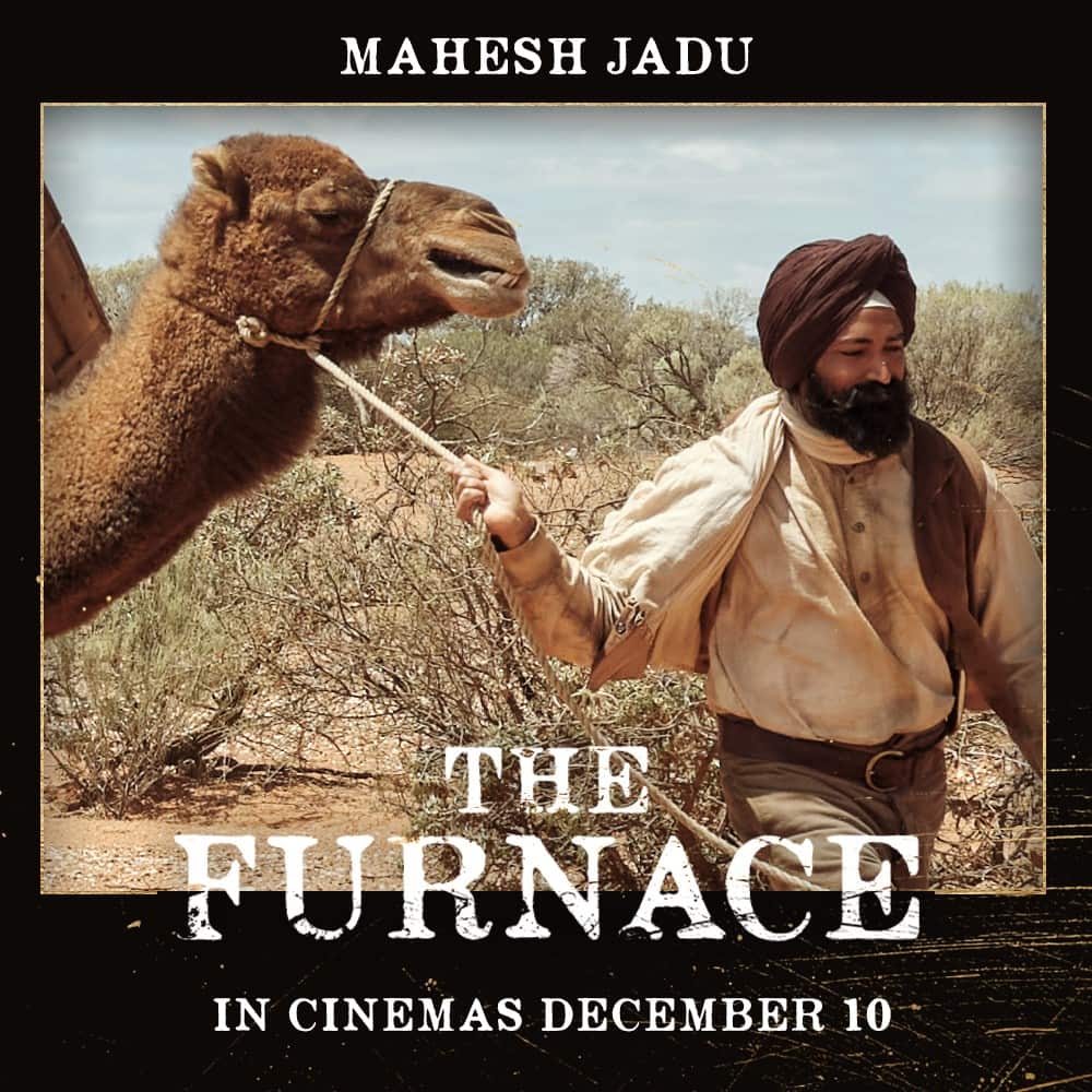 A still from the film The Furnace, showcasing cameleers in outback Australia in the 19th century and their relationship with Indigenous Australians