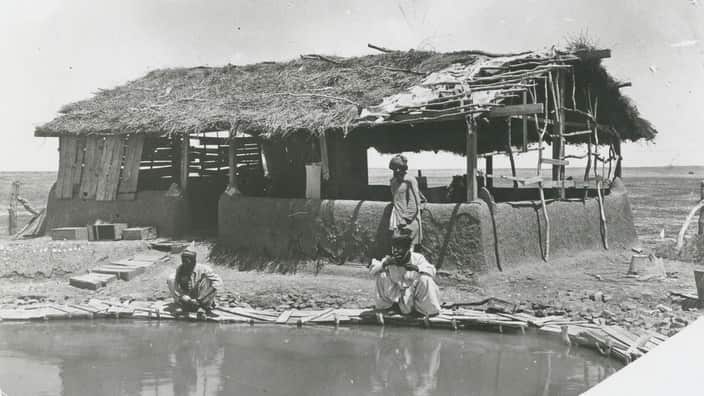 The Mosque at Hergott Springs. The pool in the foreground was used by worshippers for washing their feet before entering the Mosque