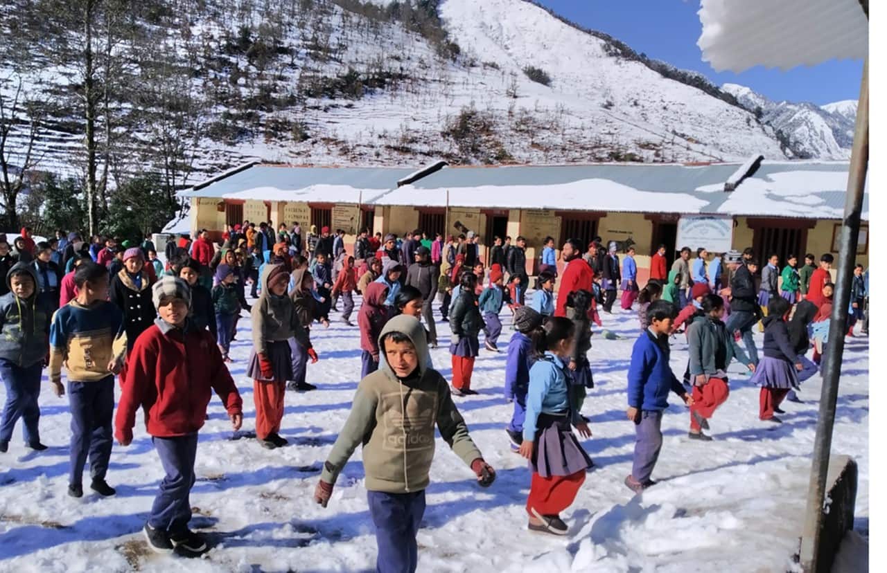 Snowfall in Nepal