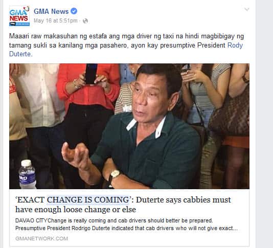 Exact change is coming