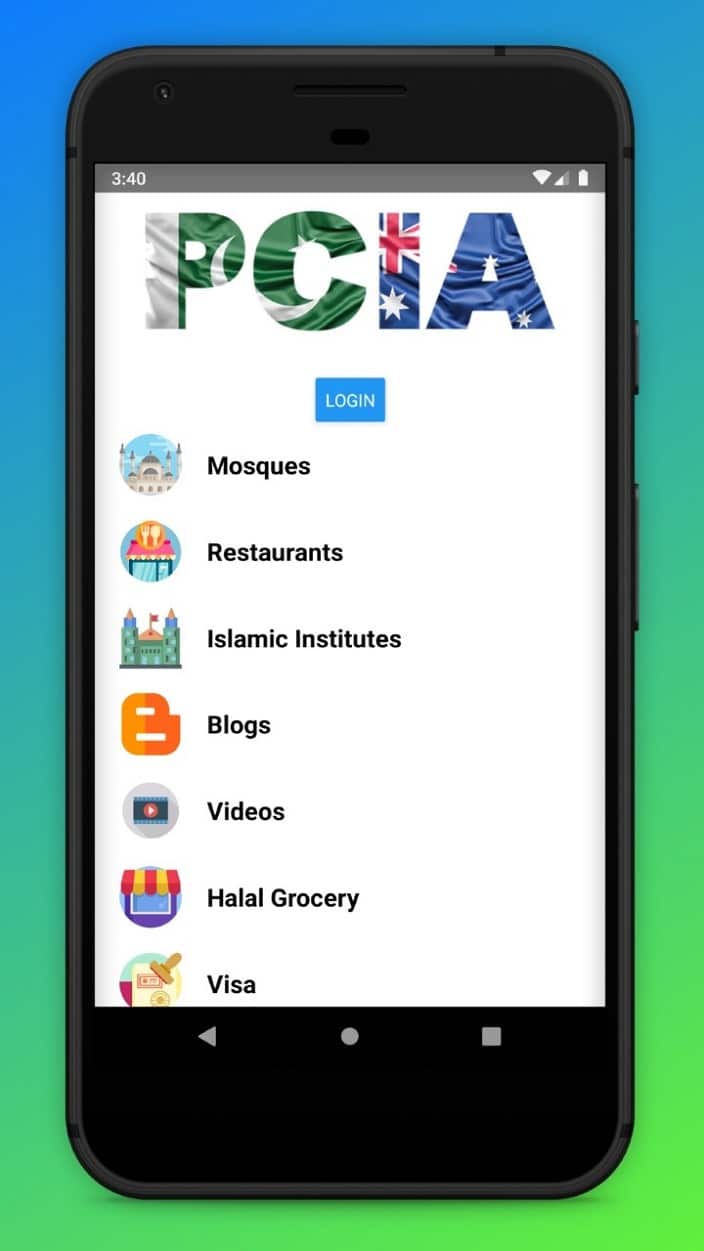 The app shows location of restaurants and grocery stores in Australia that halal foods.