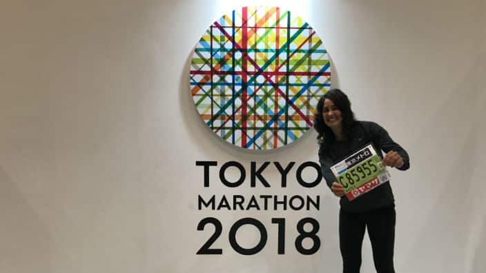 Raquel Holgado en el Maratón de Tokio.