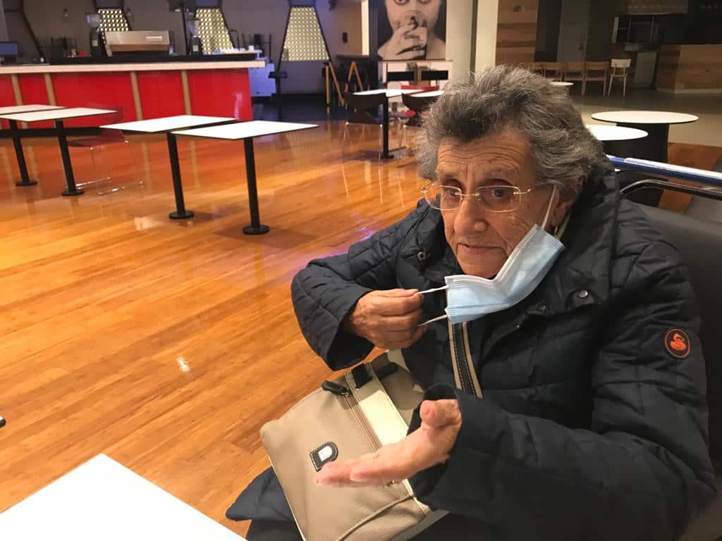 Anna Maria during a break at Perth Airport