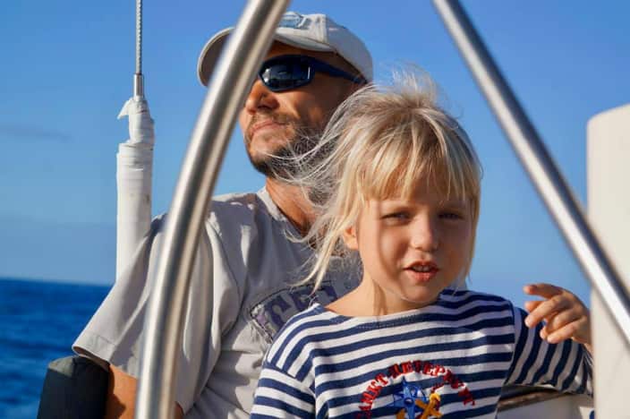 Klochkov Family travels on yacht around the world