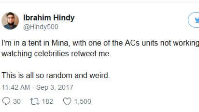 Tweet by Imam Ibrahim Hindy