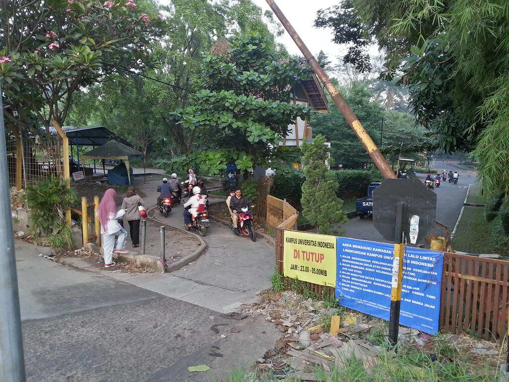 Side Entrance to University of Indonesia (UI) from Pondok Cina Station, Jakarta..