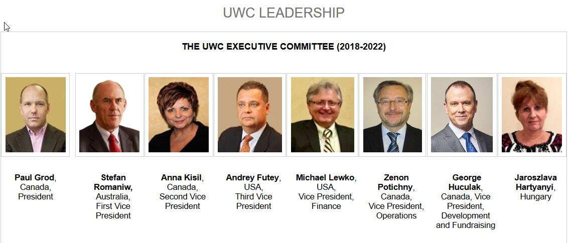 The UWC (Ukrainian World Congress) leadership.