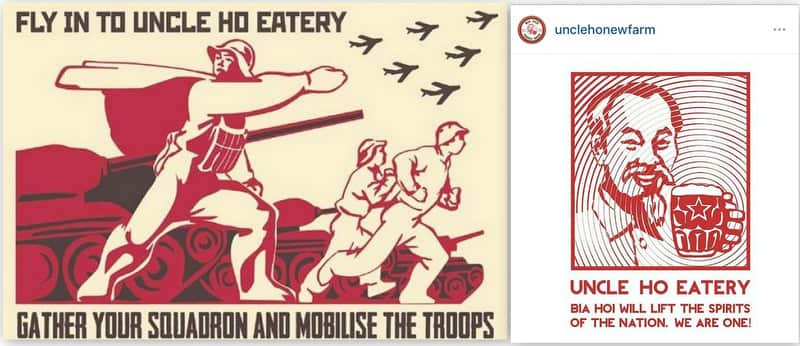 A post from Uncle Ho's featuring a red tank and military saying "gather your squadron and mobilise the troops" offended a number of people.