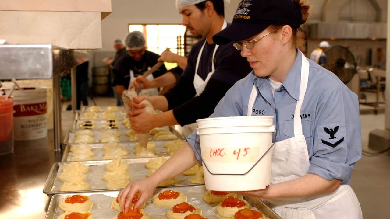 working in a bakery