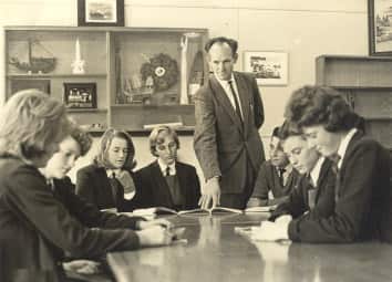 Vernon Turner teaching in the 1979s at St Marry ‘s High School in Sydney.