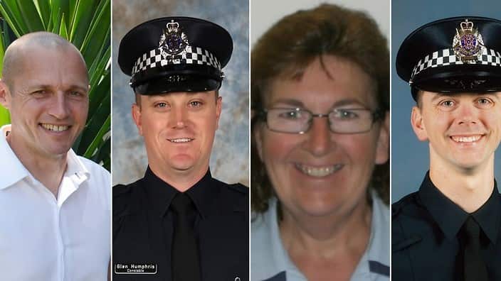 (L-R) Constable Glen Humphris, Senior Constable Kevin King, Leading Senior Constable Lynette Taylor and Constable Joshua Prestney.