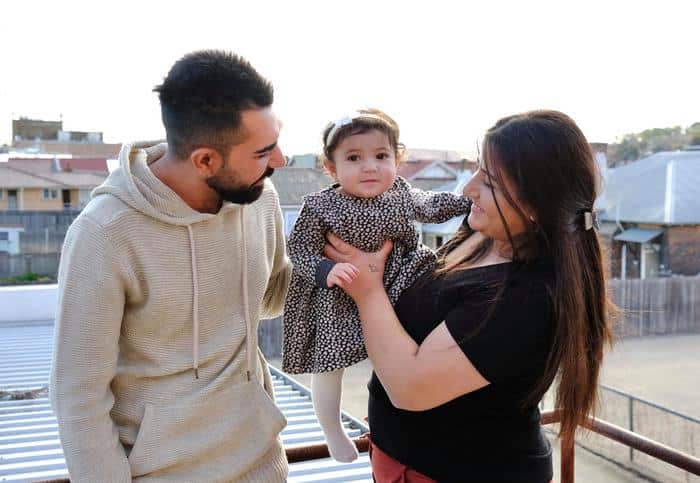 Waleed Khalid Alali with his family