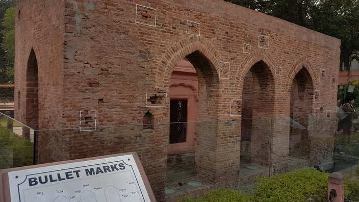 A look at the wall with bullet holes at Jallianwala Bagh