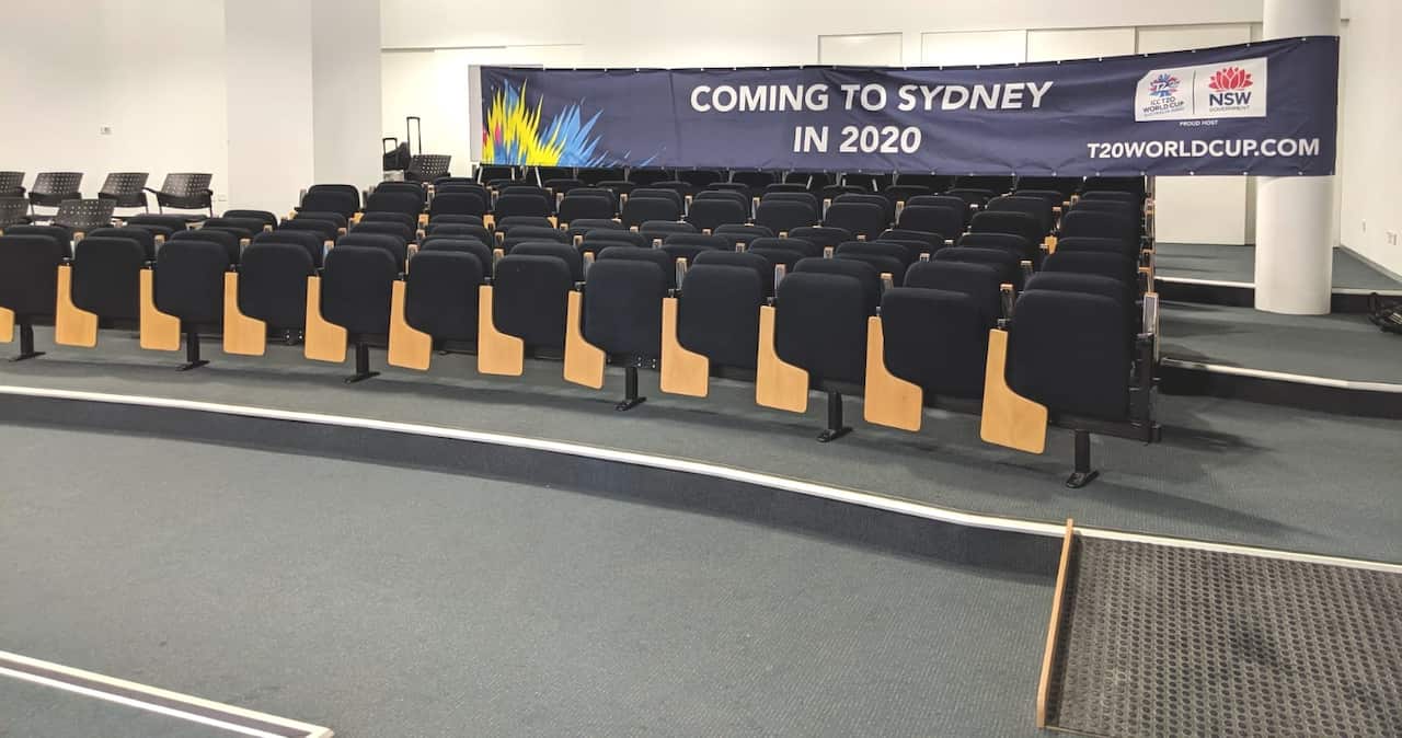 (L to R) Sydney Thunders cricketer Arjun Nair, Pakistan's Nida Dar, South Africa's Shabnim Ismail and New Zealand's Rachel Holly Priest.