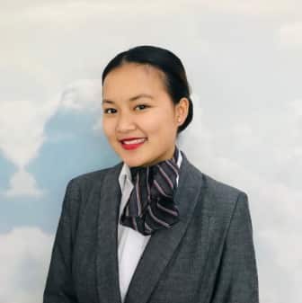 Rebecca Johnny, a Karen flight attendant student