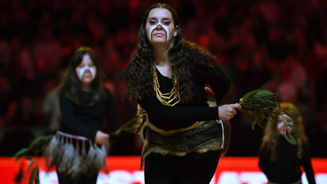 Welcome to Country before Super Netball, Melbourne 2022