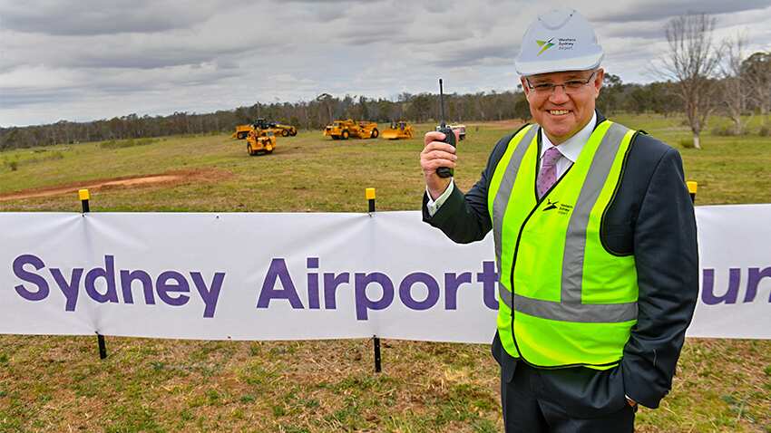 The site of Sydney's 2nd international airport, Western Sydney Airport at Badgerys Creek in Sydney.
