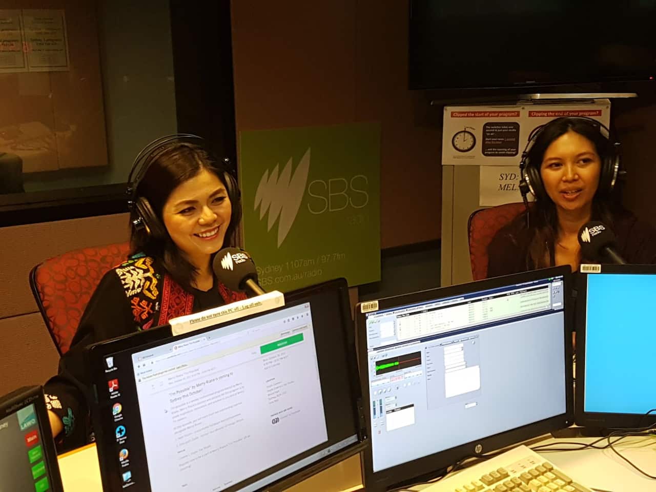 Merry Riana, Motivator with Laura Yosrizal, Producer at SBS Radio