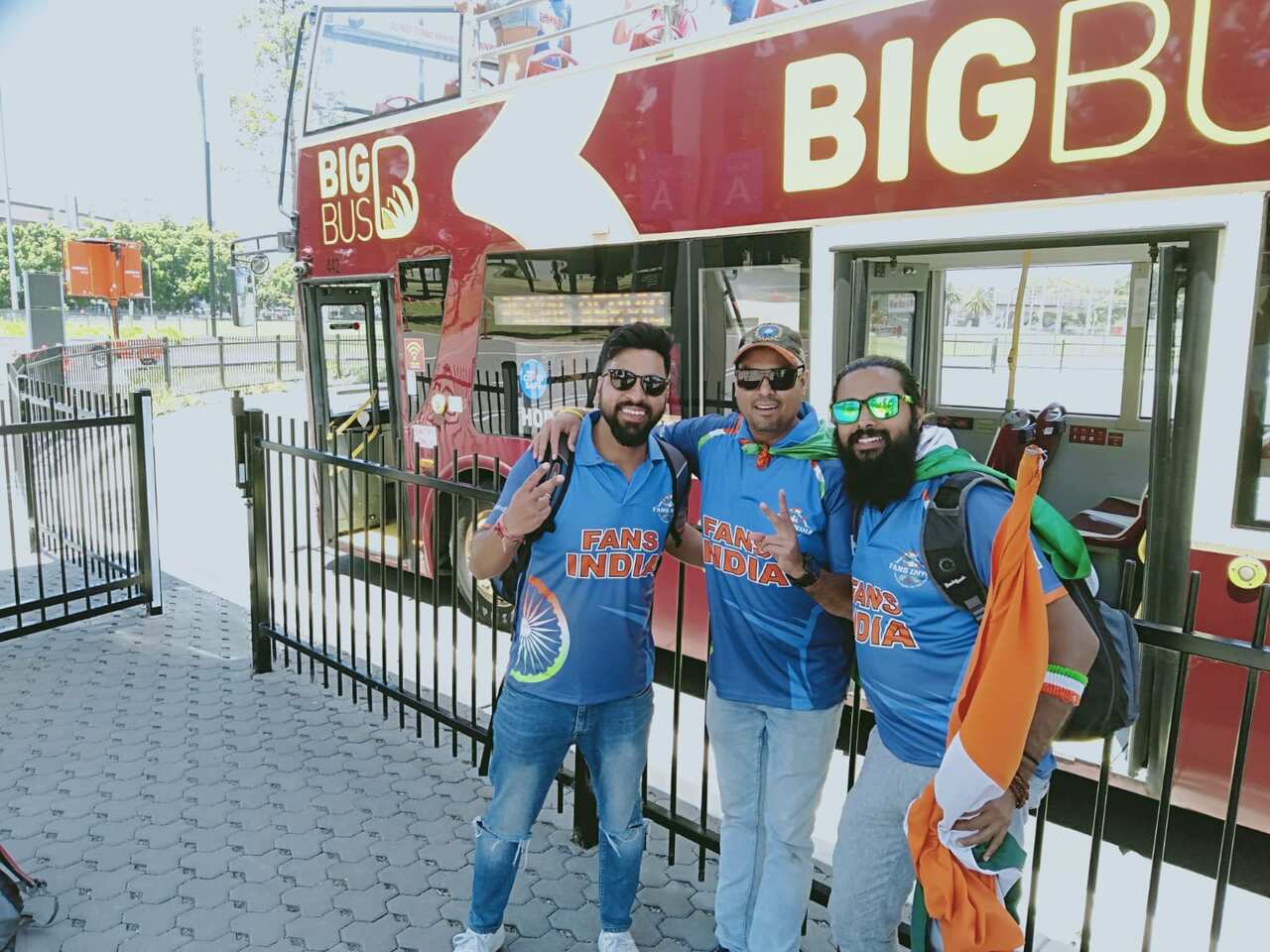 Fans India members outside the SCG.