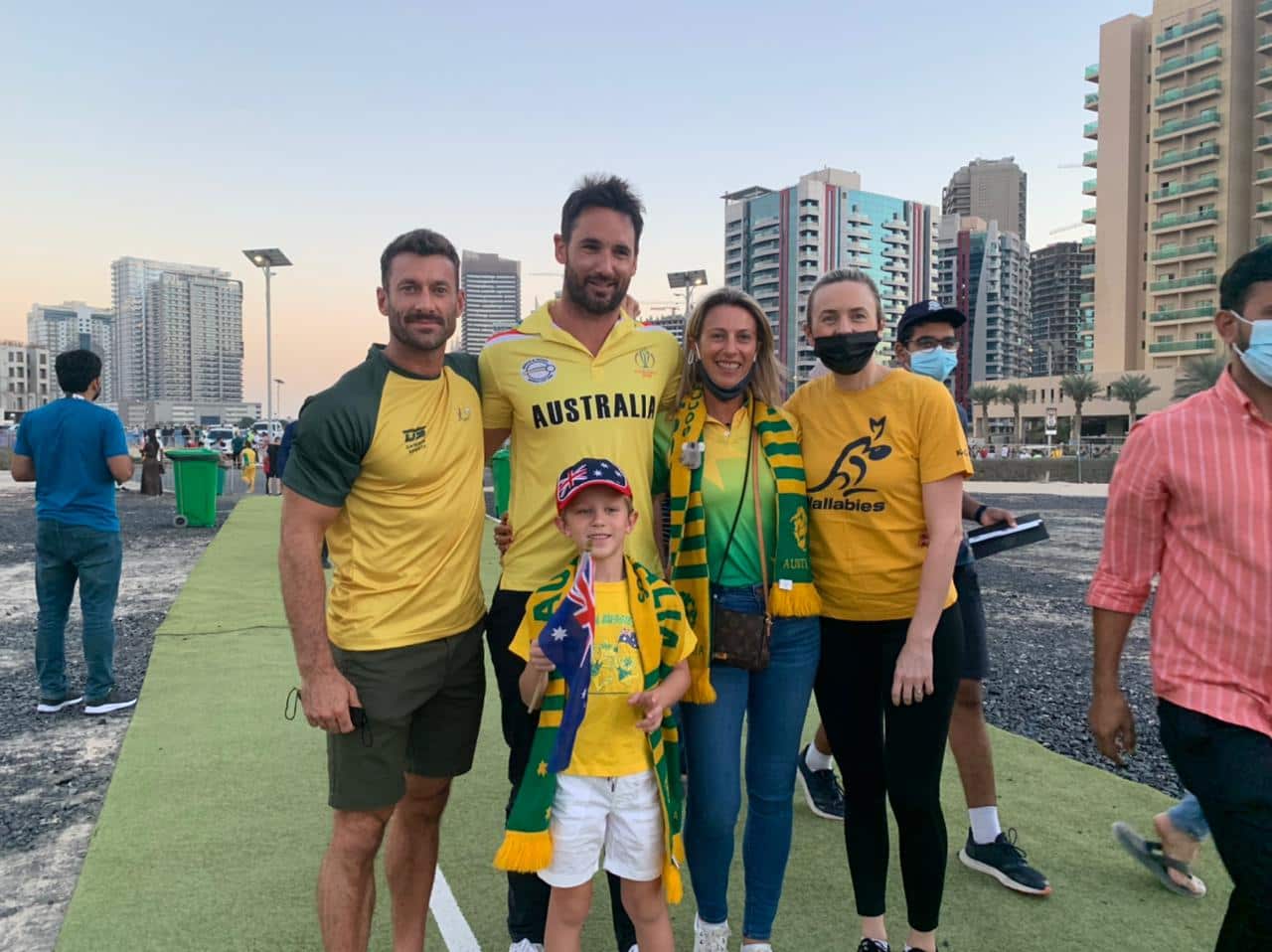 Oz families celebrating the win.