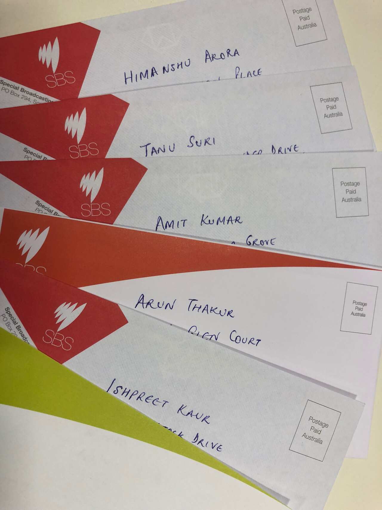 Five lucky winners