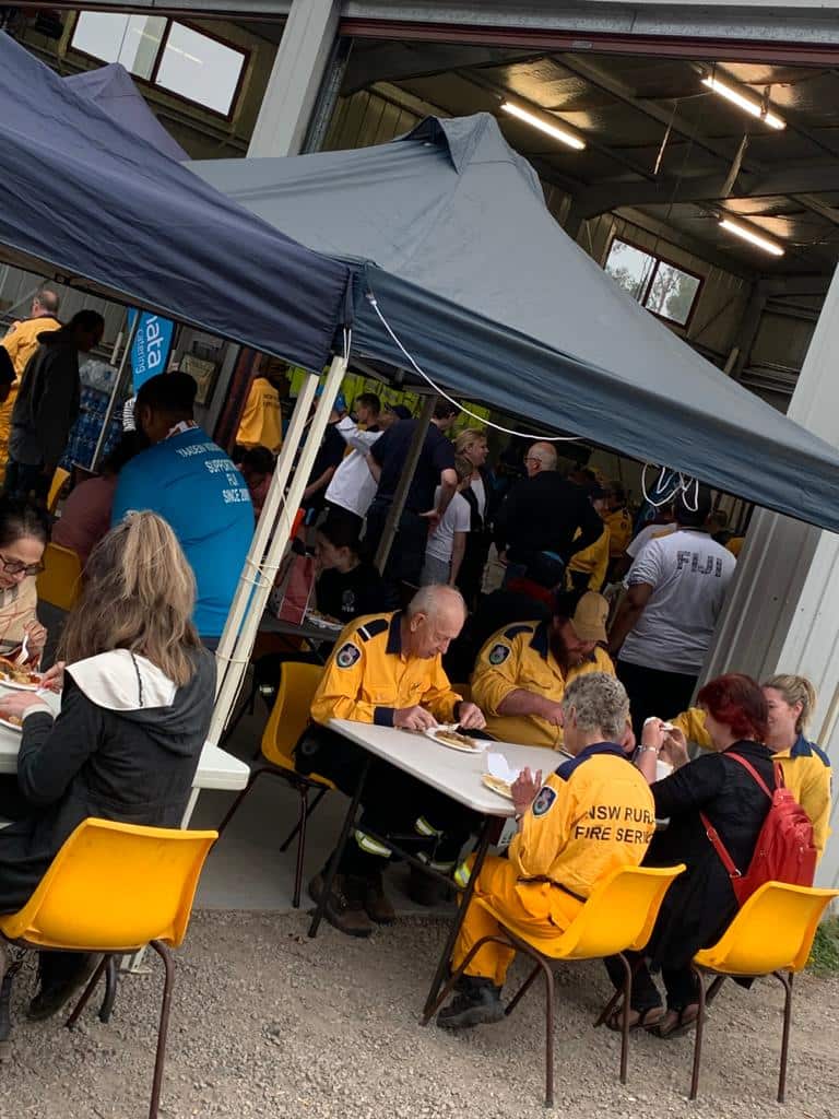 Food at the Fire Stations served by the Fiji Indian Community