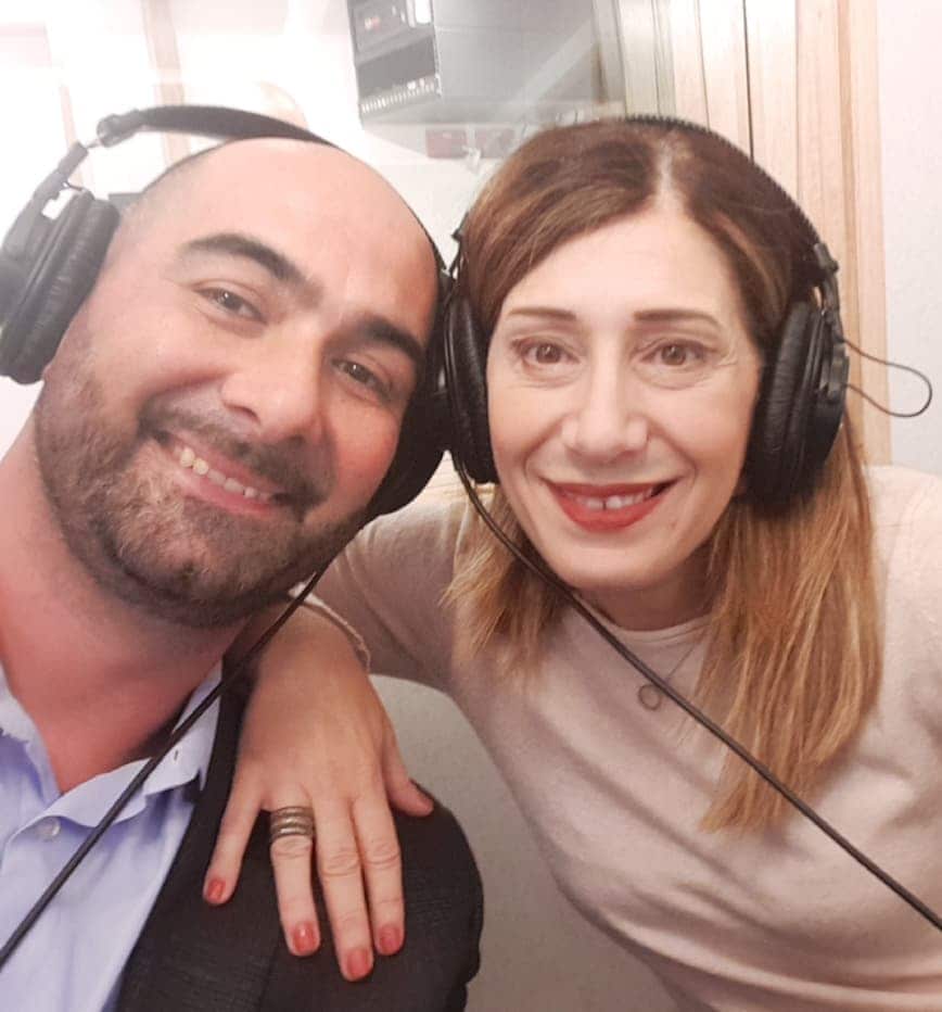 Silvio Zaccareo e Nancy Maugeri negli studi di radio SBS