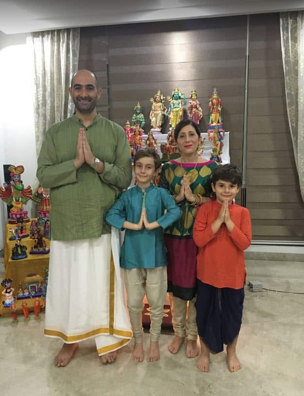 La famiglia Zaccareo in India