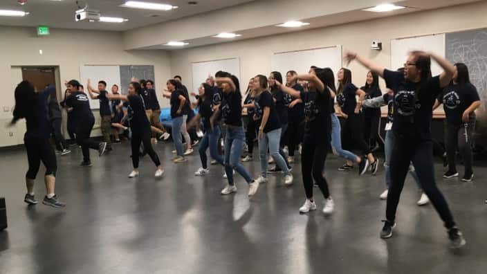 Zumba class for Hmong youth