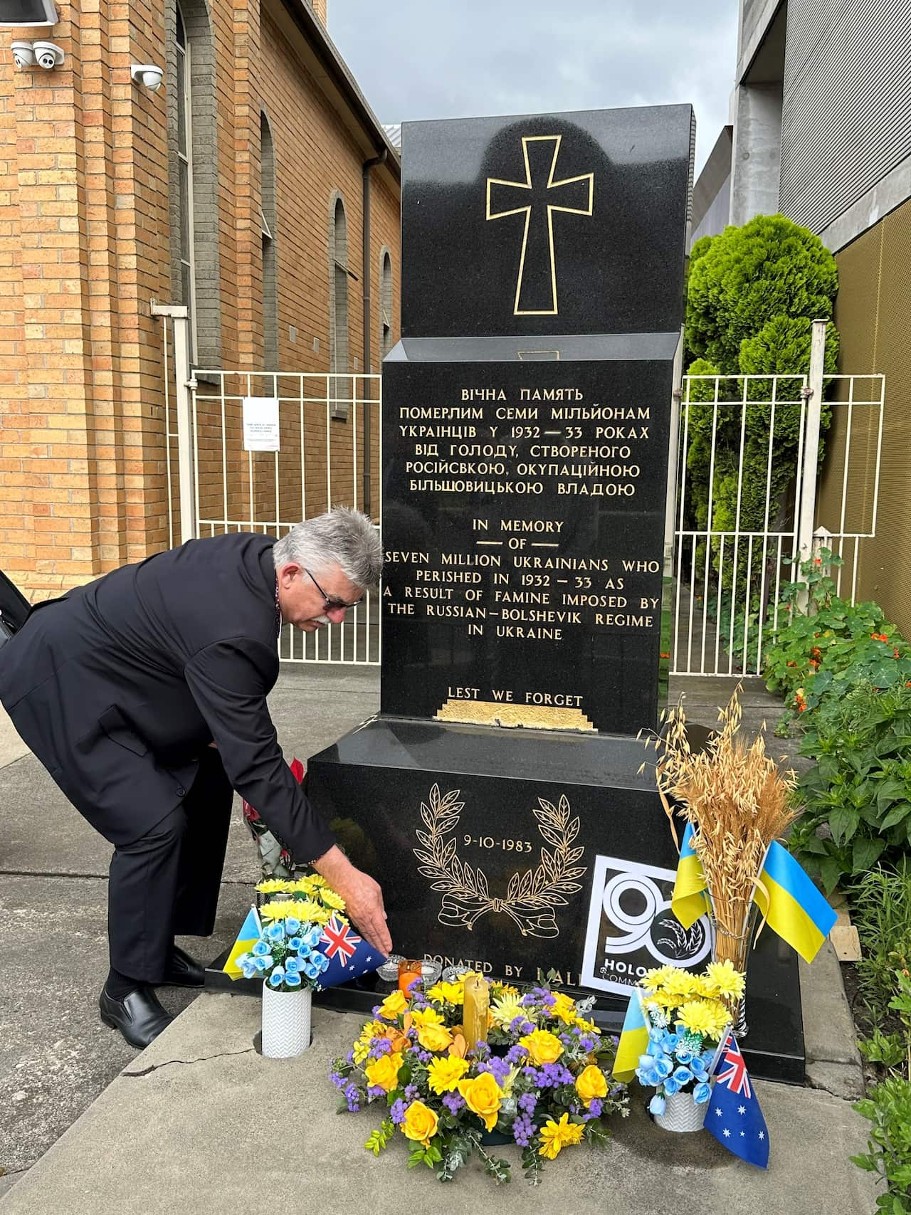 Lest We Forget  - Jarema Polatajko from the Australia Federation of Ukrainian Organisations, 26-11-2023..jpg