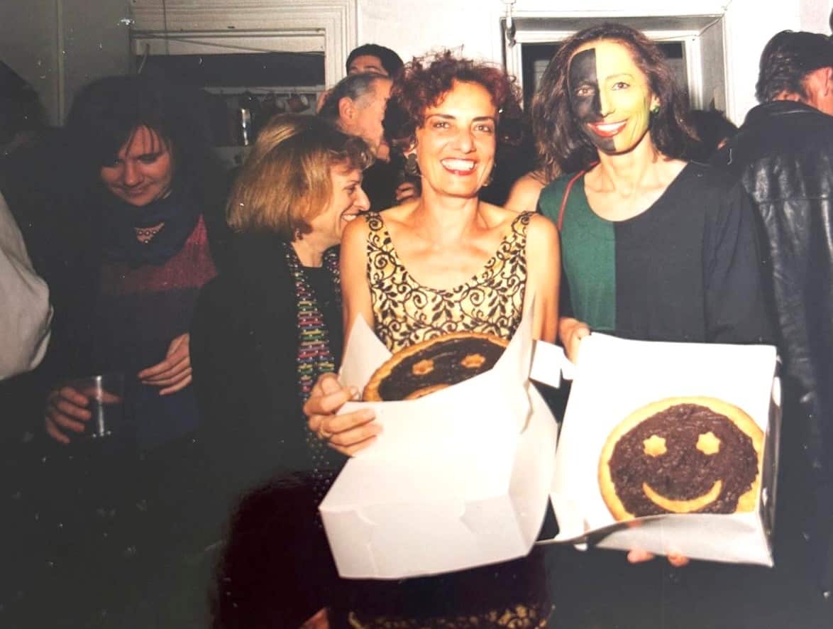 Vittoria Pasquini in 1996 with some friends in Busby's house.