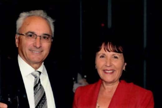 Joe Pellegrino with his wife.