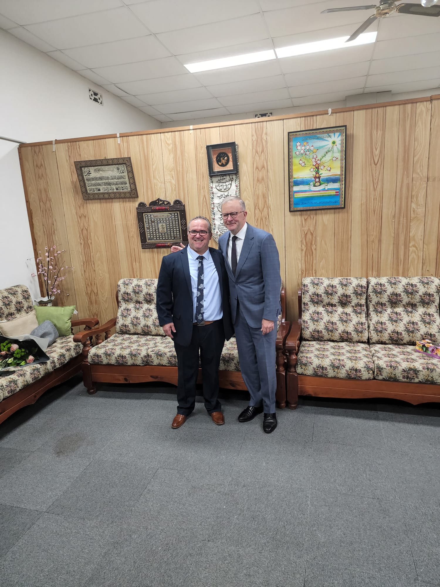 Anthony Albanese with his childhood friend Khalil Ibrahim